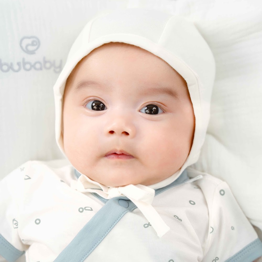 BU Baby (1M-6M) Mũ Buộc dây Bubaby Cotton ACT194302 | Phụ kiện chính hãng