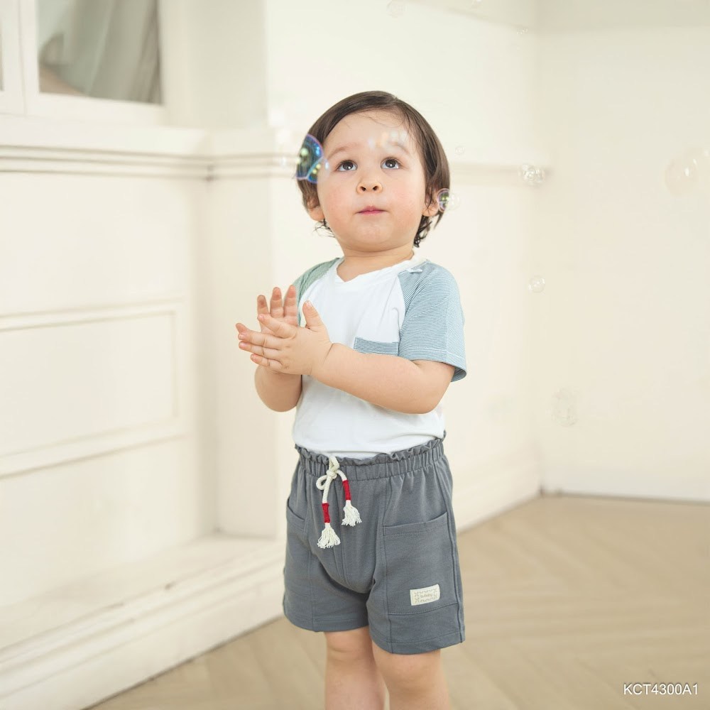 BU Baby (6M-5Y)  Quần cộc short đùi túi ốp kiểu dáng thể thao năng động Cotton KCT4300A1 | Hàng Chính Hãng