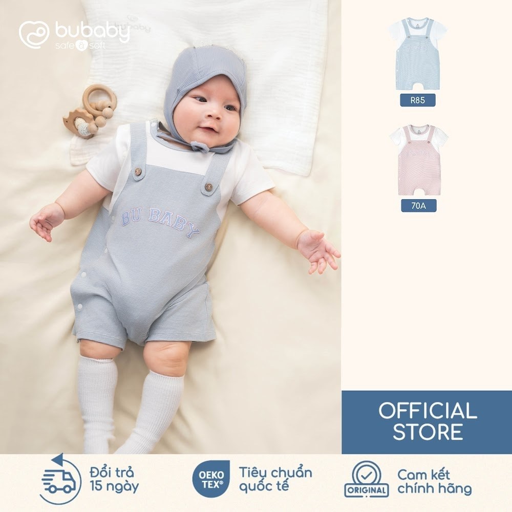 BU Baby (0M-12M) Bodysuit cộc tay phối mầu xinh khỏe cho bé Viscose IVS233128 | Body Chính hãng
