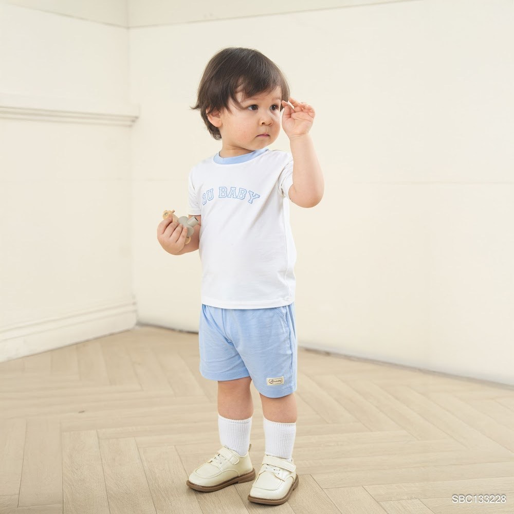 BU Baby (6M-5Y)  Bộ cộc tay cổ tròn cho bé thoáng mát năng động Bamboo SBC13042 | Quần áo Chính hãng
