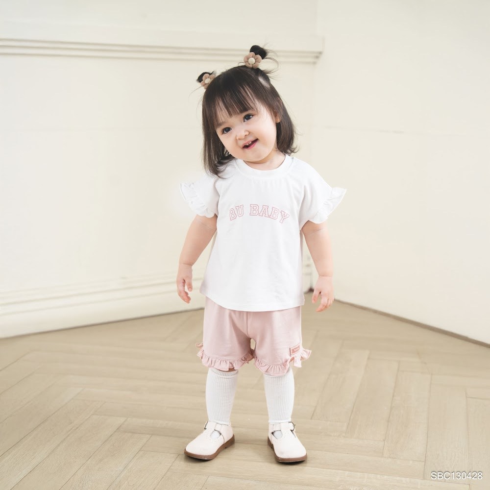 BU Baby (6M-5Y)  Bộ cộc tay cổ tròn cho bé thoáng mát năng động Bamboo SBC13042 | Quần áo Chính hãng