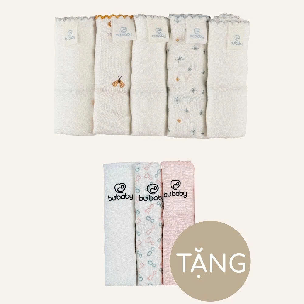 (Freesize) Set khăn sữa Mix màu Pack Bamboo Cotton Muslin - ABM100005 AMU104806 | Phụ kiện BU Baby Chính hãng