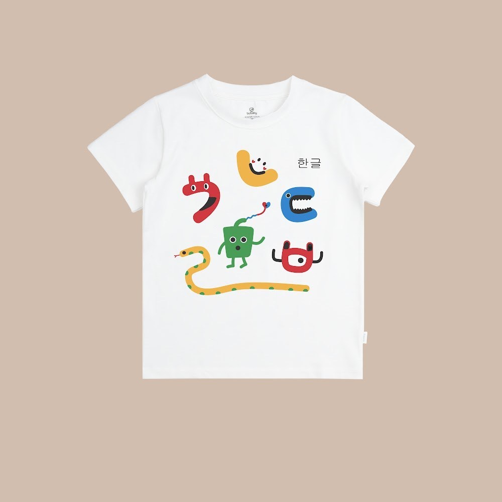 BU Baby (6M-5Y) Áo ngắn tay cổ tròn cho bé Bubaby Bamboo Cotton KBC3300FC | Quần áo chính hãng