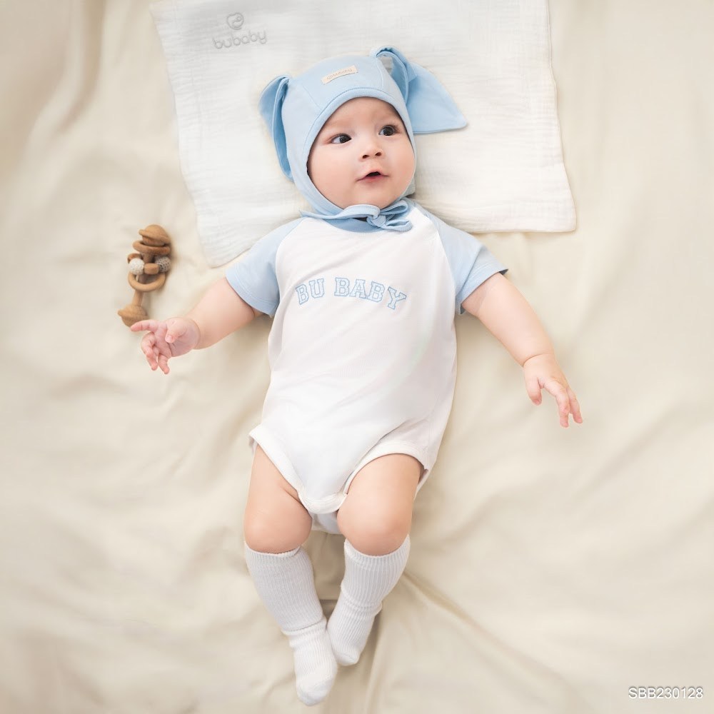 BU Baby (1M-12M) Body chip cộc tay thoáng mát dễ đóng bỉm bé trai gái SBB230128 | Body Chính hãng