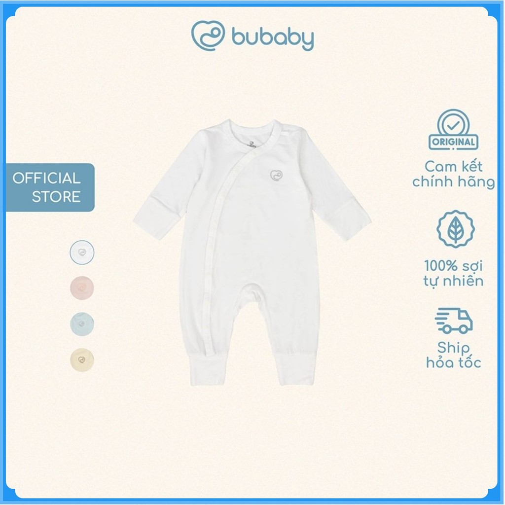 (NB-3M) Body dài tay cài chéo bao tay chân lật Bambus - BBB210803 BBB210805 | Quần áo chính hãng BU Baby