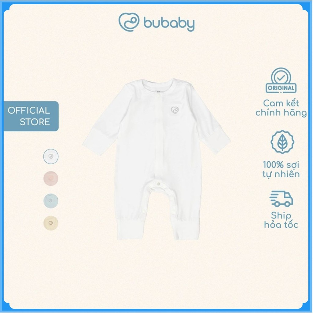 (NB-3M) Body dài tay cài giữa Bao tay chân lật Bambus - BBB210208 BBB210211 | Quần áo BU Baby chính hãng