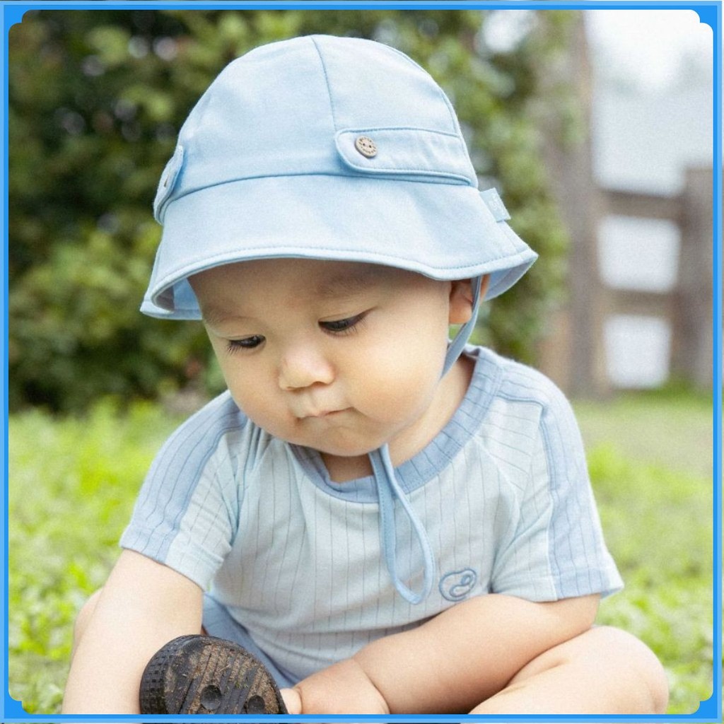 BU Baby (6M-5Y) Mũ vành tròn bé trai Bamboo Cotton - ABC1926BT ABC1926HL | Phụ kiện bubaby chính hãng