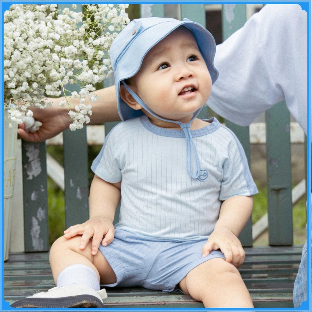 (6M-5Y) Bộ ngắn tay raglan cổ tròn BU Baby Molist - BMD130400 BMD1304TN | Quần áo Bubaby Chính hãng
