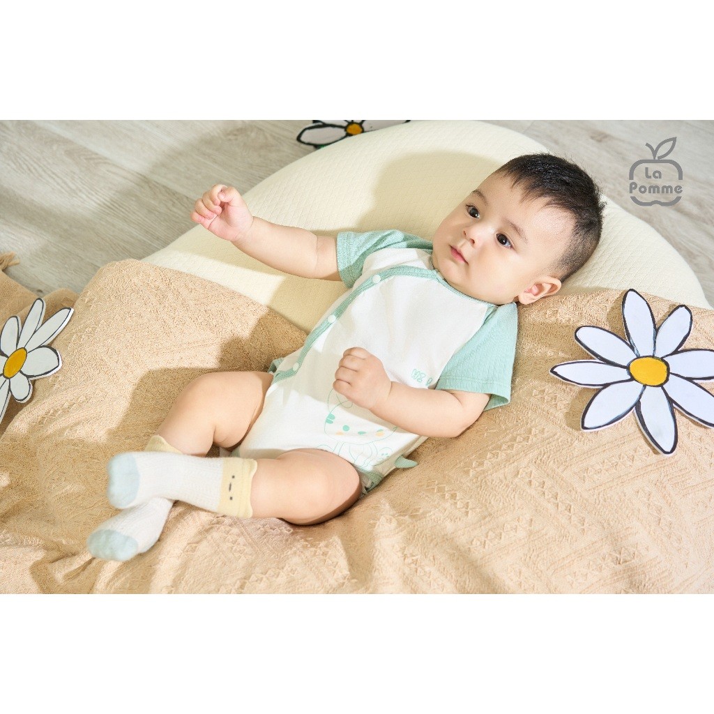 LaPom Bodychip cộc La Pomme Xin chào người bạn đáng yêu - Đồ sơ sinh cho bé - Đồ sơ sinh bé trai bé gái