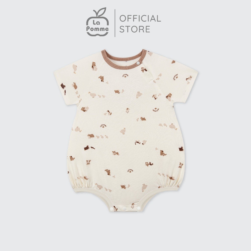LaPom Body cộc tay La Pomme Phối họa tiết đáng yêu - Đồ sơ sinh cho bé - Đồ sơ sinh bé trai - Baby - Đồ sơ sinh bé gái