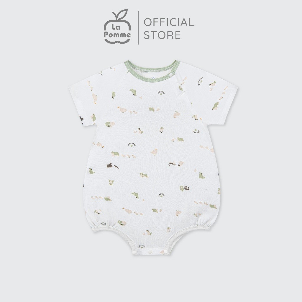 LaPom Body cộc tay La Pomme Phối họa tiết đáng yêu - Đồ sơ sinh cho bé - Đồ sơ sinh bé trai - Baby - Đồ sơ sinh bé gái
