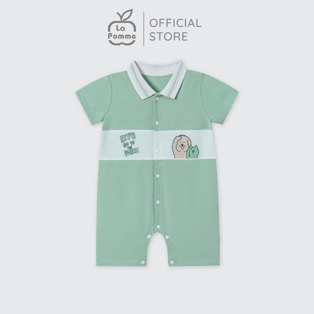 LaPom Body cộc tay La Pomme Cún con phối màu - Đồ sơ sinh cho bé - Đồ sơ sinh bé trai - Baby - Đồ sơ sinh bé gái