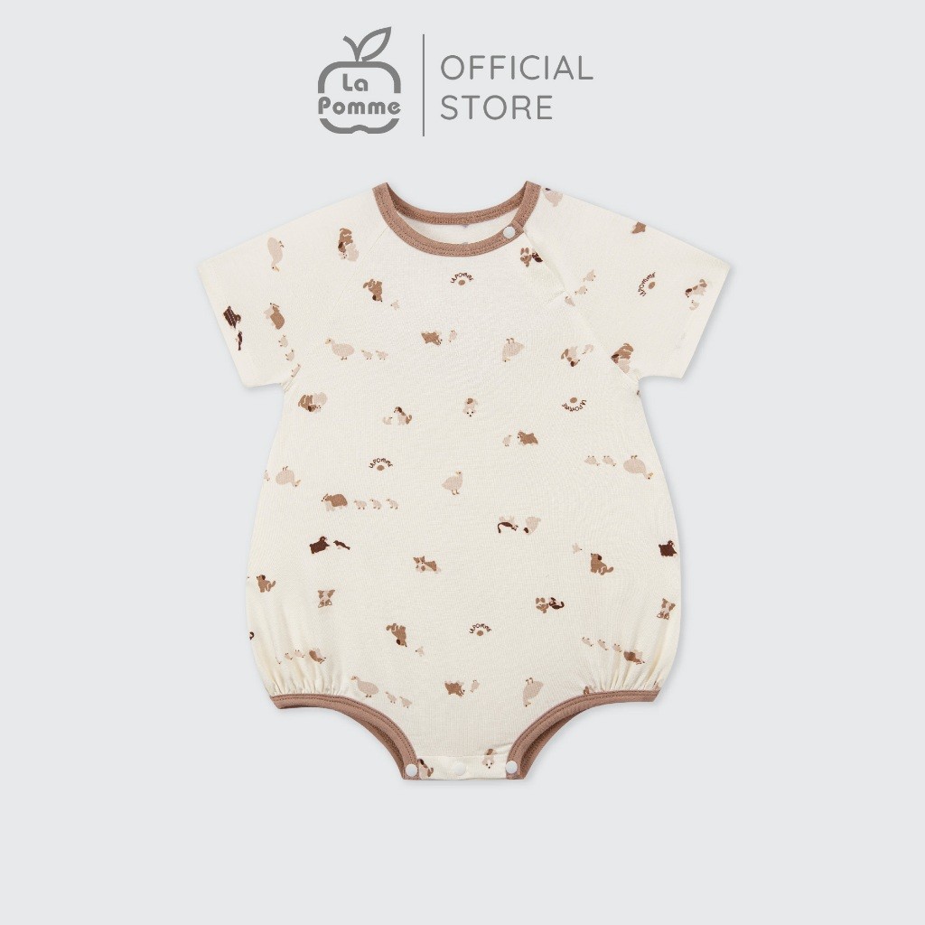 LaPom Body cộc tay La Pomme Phối họa tiết đáng yêu - Đồ sơ sinh cho bé - Đồ sơ sinh bé trai - Baby - Đồ sơ sinh bé gái