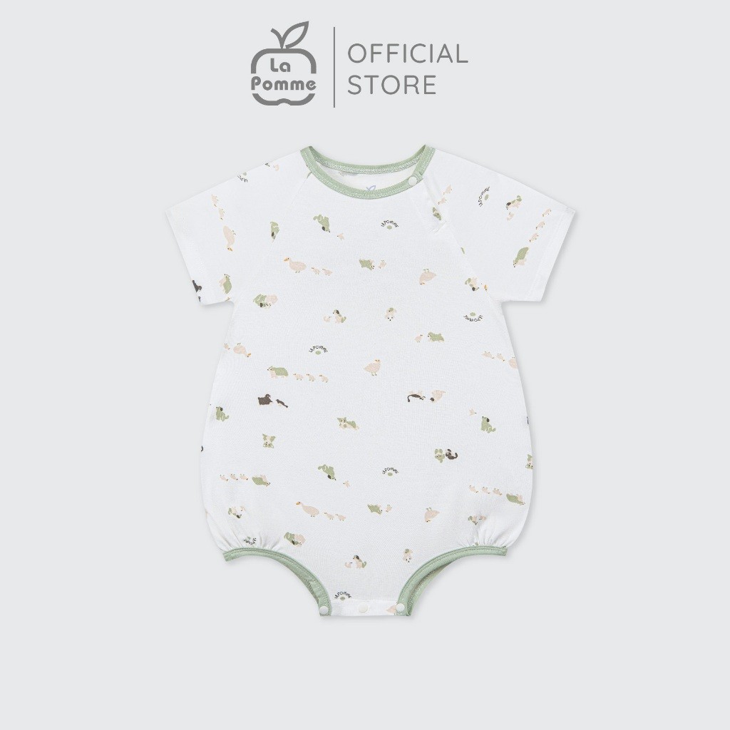 LaPom Body cộc tay La Pomme Phối họa tiết đáng yêu - Đồ sơ sinh cho bé - Đồ sơ sinh bé trai - Baby - Đồ sơ sinh bé gái
