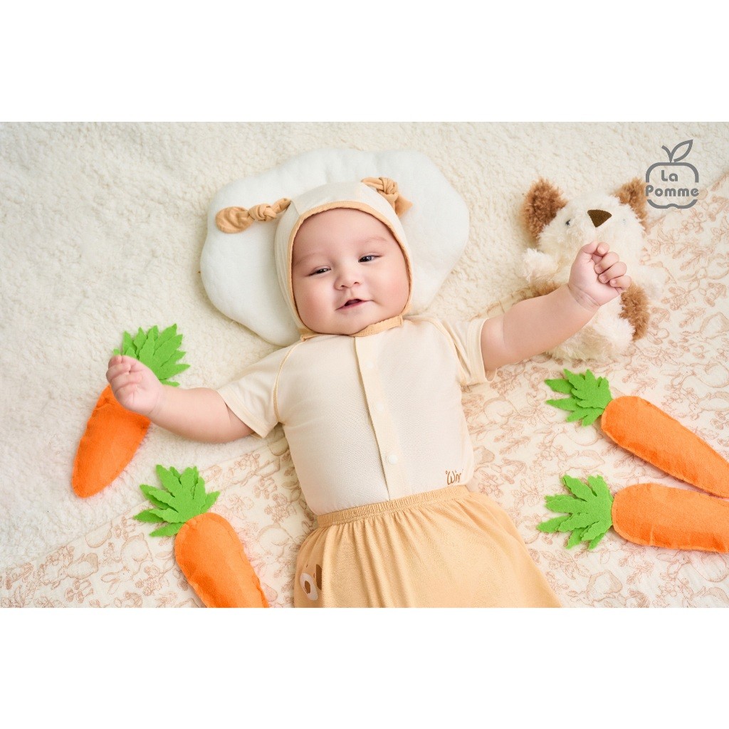 LaPom Bộ cộc tay La Pomme Ngôi nhà của Cún con - Đồ sơ sinh cho bé - Đồ sơ sinh bé trai - Baby - Đồ sơ sinh bé gái