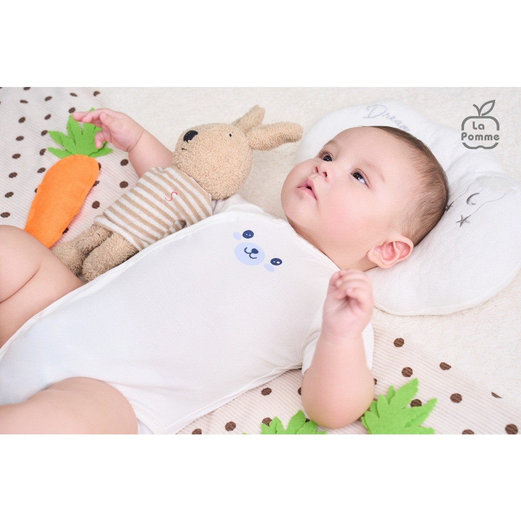 LaPom Set 2 Bodychip cộc La Pomme Vườn Thú Nhỏ Xinh - Đồ sơ sinh cho bé - Đồ sơ sinh bé trai - Baby - Đồ sơ sinh bé gái