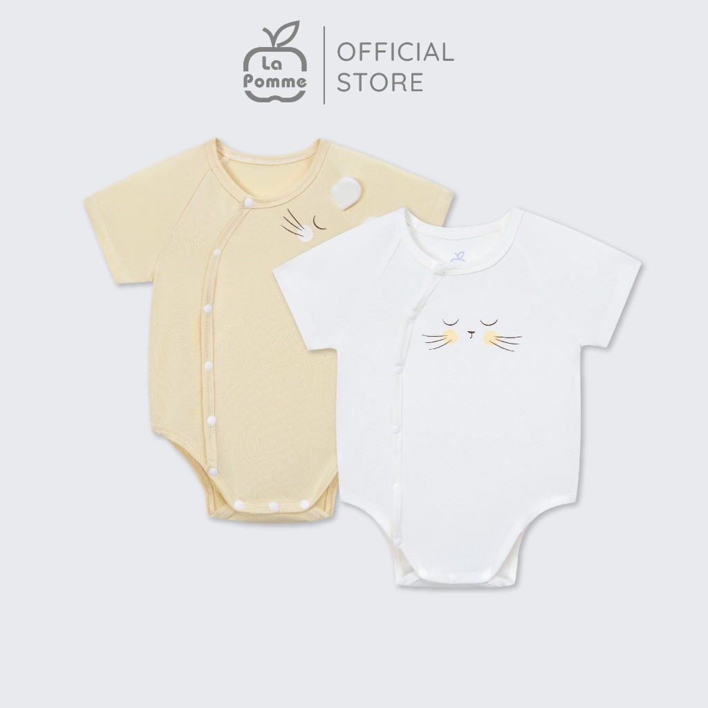 LaPom Set 2 Bodychip cộc La Pomme Vườn Thú Nhỏ Xinh - Đồ sơ sinh cho bé - Đồ sơ sinh bé trai - Baby - Đồ sơ sinh bé gái