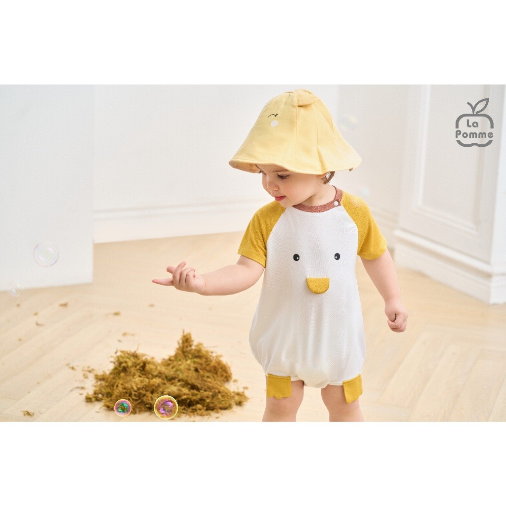 LaPom Body cộc tay La Pomme Bạn Cánh cụt - Đồ sơ sinh cho bé - Đồ sơ sinh bé trai - Baby - Đồ sơ sinh bé gái
