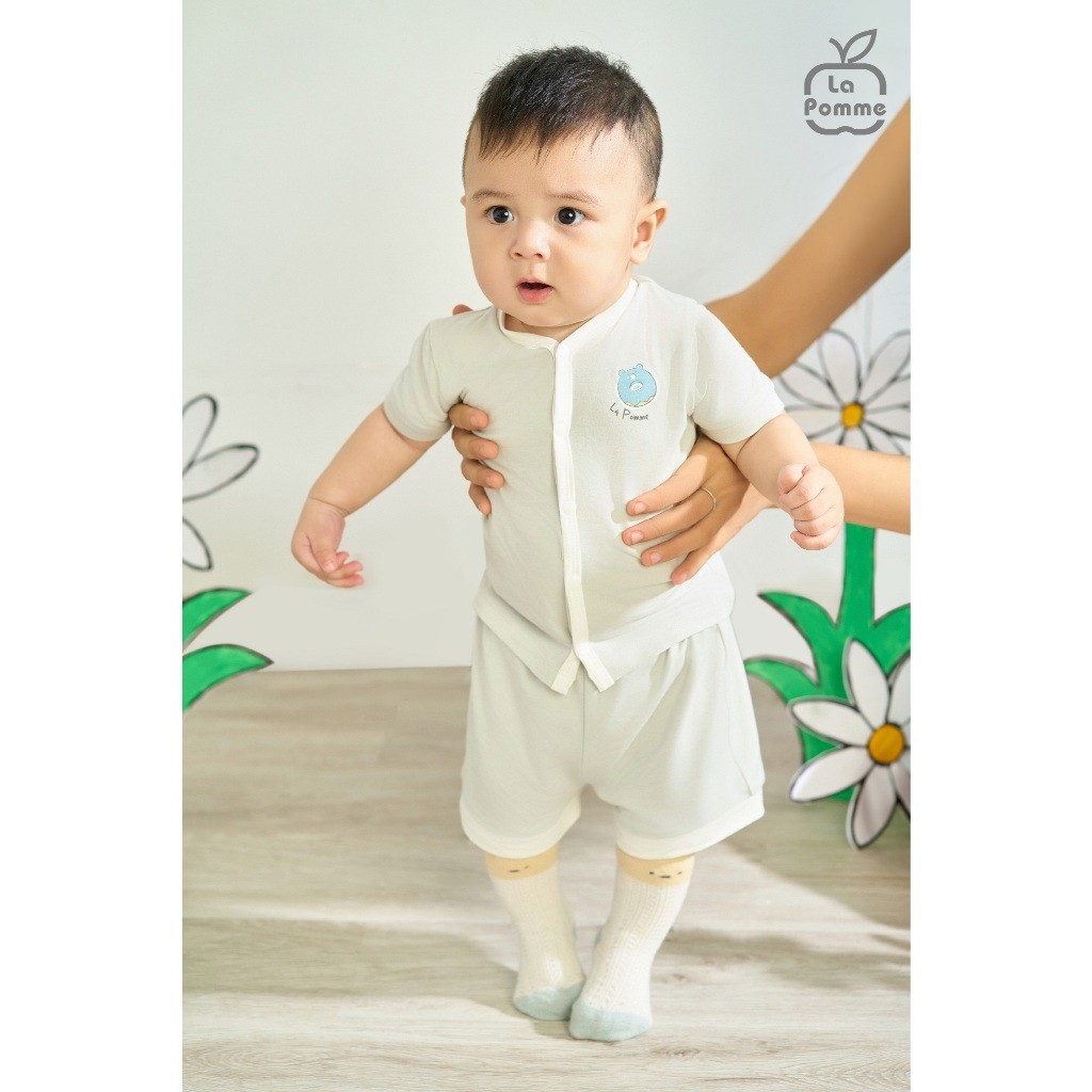 LaPom Bộ cộc tay cúc giữa La Pomme Donut - Đồ sơ sinh cho bé - Đồ sơ sinh bé trai - Baby - Đồ sơ sinh bé gái