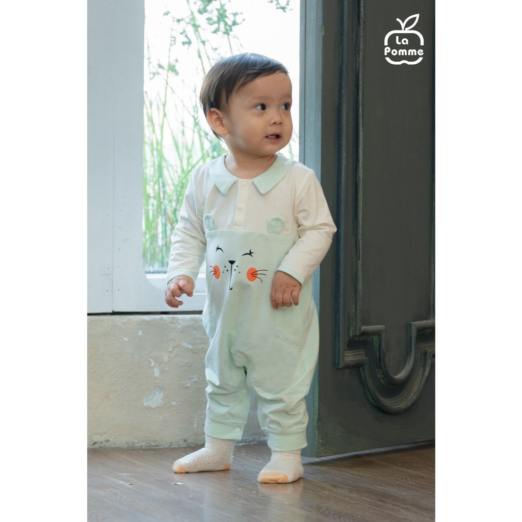 LaPom Body dài tay La Pomme cổ Peter Pan đáng yêu - Đồ sơ sinh cho bé - Đồ sơ sinh bé trai - Baby - Đồ sơ sinh bé gái