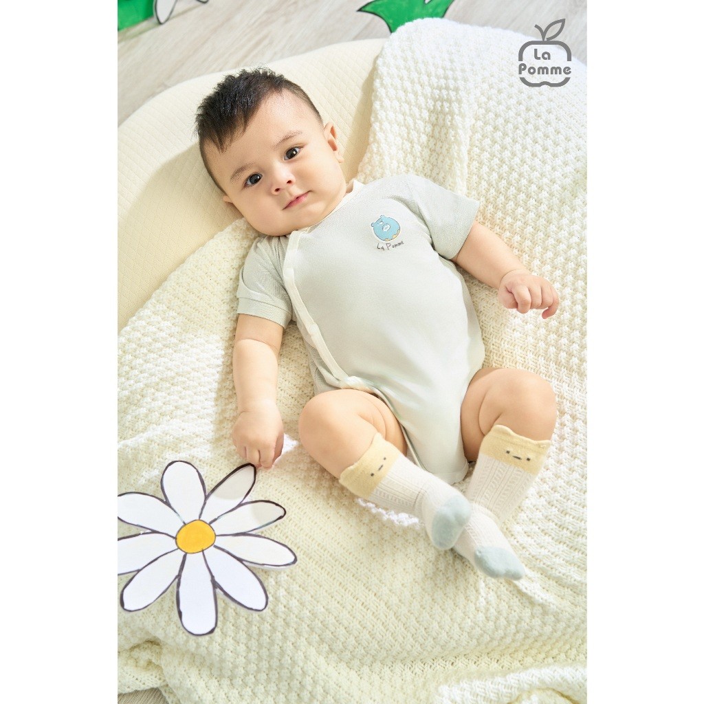 LaPom Bodychip cộc tay La Pomme Donut - Đồ sơ sinh cho bé - Đồ sơ sinh bé trai - Baby - Đồ sơ sinh bé gái