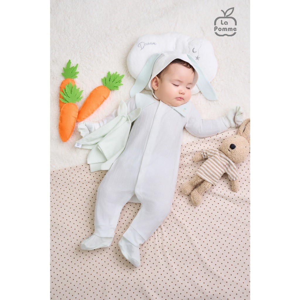 LaPom Body dài tay La Pomme Happy Friend - Đồ sơ sinh cho bé - Đồ sơ sinh bé trai - Baby - Đồ sơ sinh bé gái