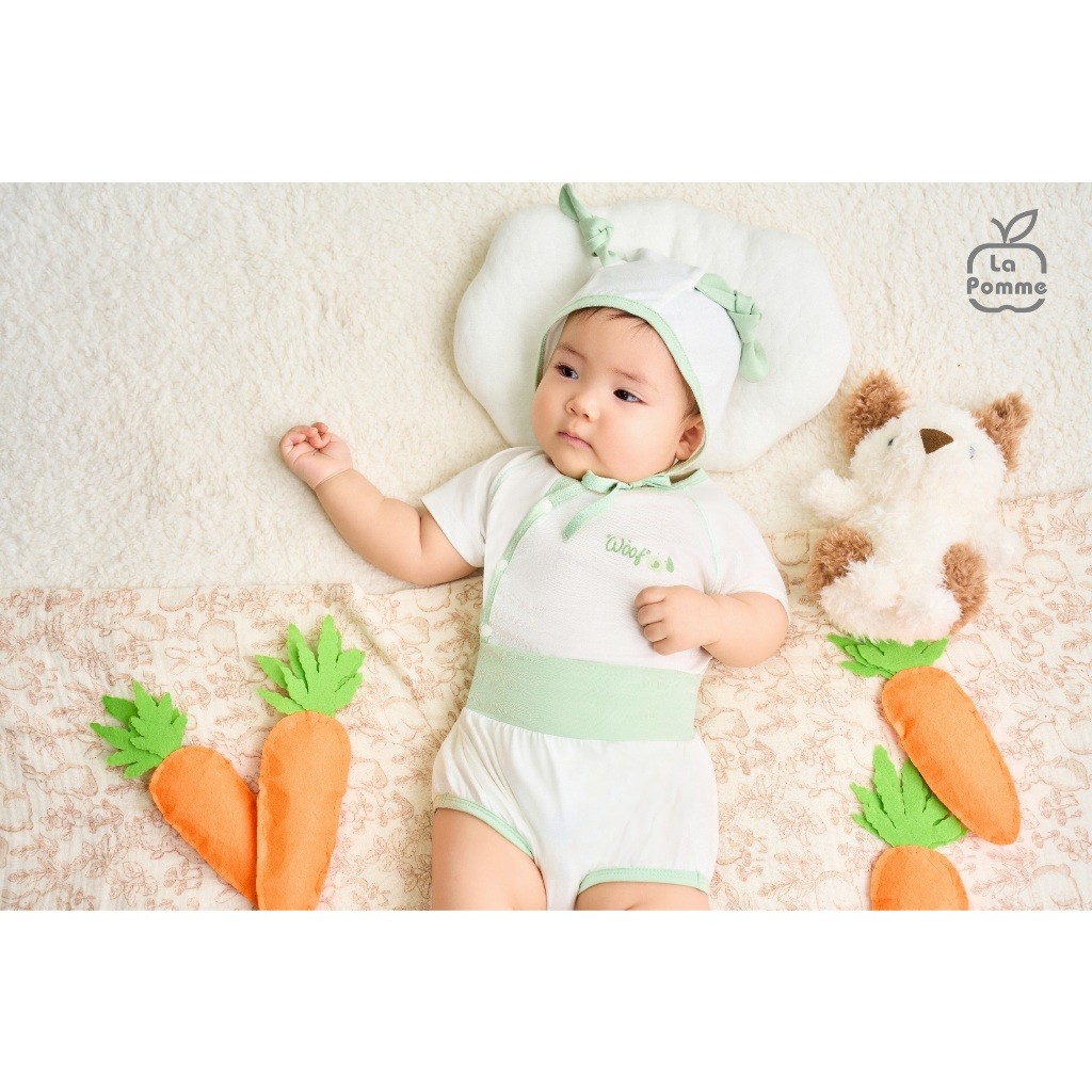 LaPom Bộ cộc tay La Pomme Cún con quần quả bí - Đồ sơ sinh cho bé - Đồ sơ sinh bé trai - Baby - Đồ sơ sinh bé gái