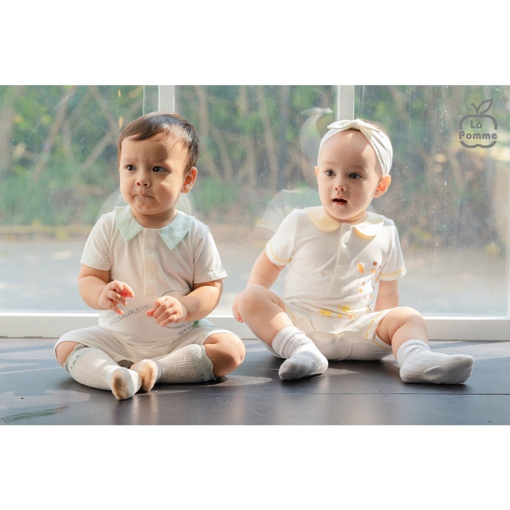 LaPom Body cộc tay La Pomme Đảo Xanh Kỳ Thú - Đồ sơ sinh cho bé - Đồ sơ sinh bé trai - Baby - Đồ sơ sinh bé gái