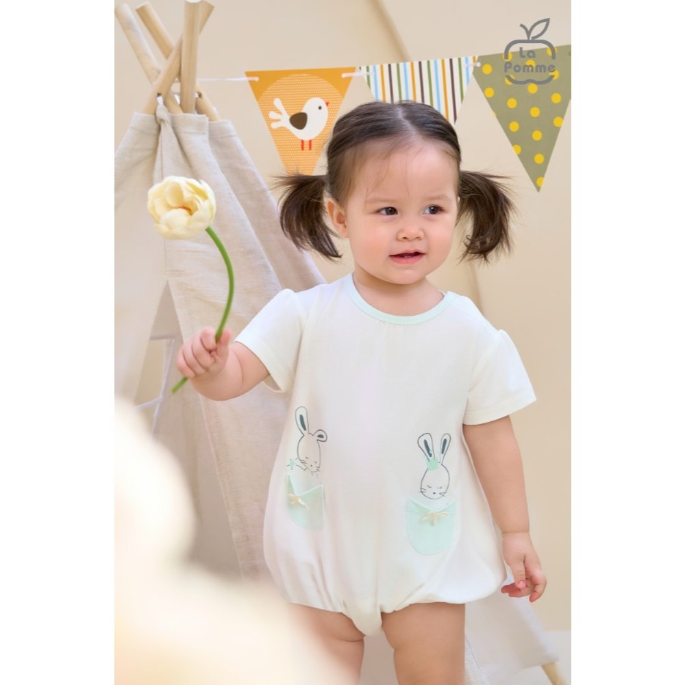 LaPom Body cộc tay La Pomme Bèo nhún phối màu - Đồ sơ sinh cho bé - Đồ sơ sinh bé trai - Baby - Đồ sơ sinh bé gái