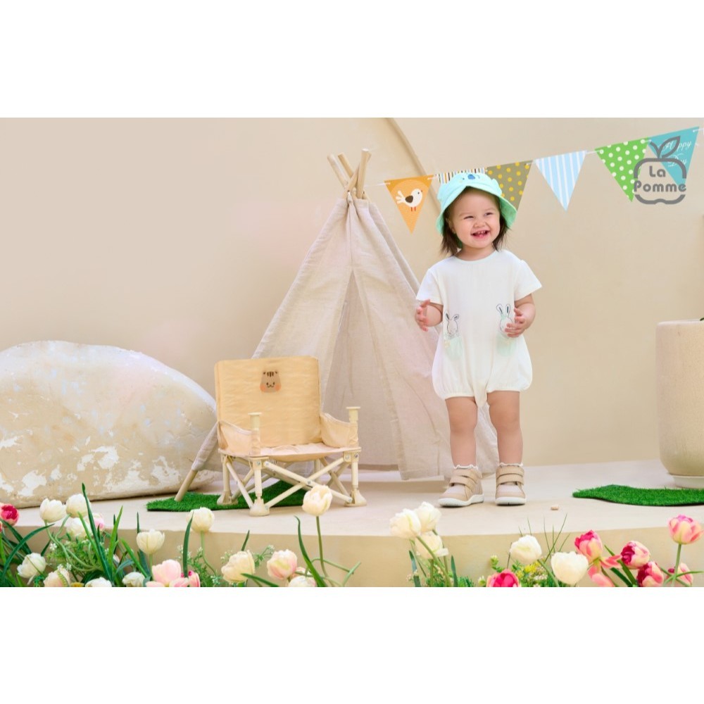 LaPom Body cộc tay La Pomme Bèo nhún phối màu - Đồ sơ sinh cho bé - Đồ sơ sinh bé trai - Baby - Đồ sơ sinh bé gái