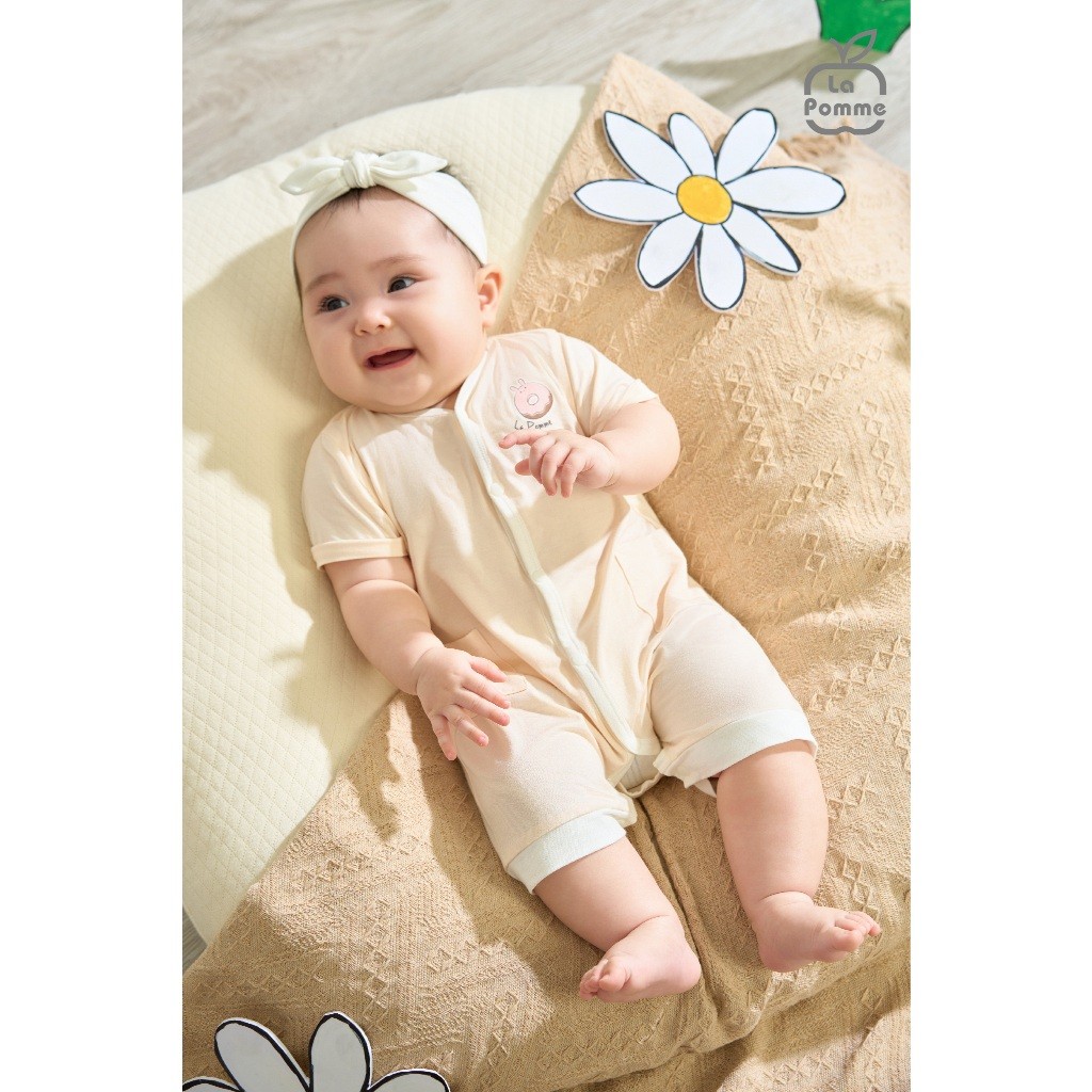 LaPom Body cộc tay La Pomme Donut - Đồ sơ sinh cho bé - Đồ sơ sinh bé trai - Baby - Đồ sơ sinh bé gái