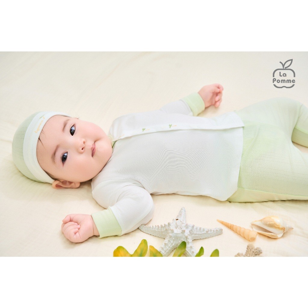 LaPom Bộ dài tay cúc lệch La Pomme Mùa hè của bé - Đồ sơ sinh cho bé - Đồ sơ sinh bé trai - Baby - Đồ sơ sinh bé gái