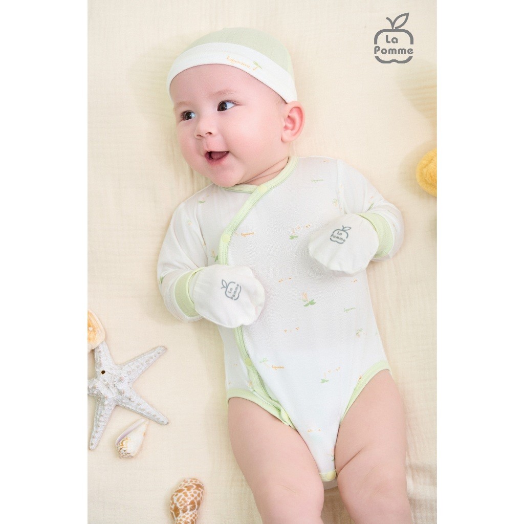 LaPom Bộ dài tay cúc lệch La Pomme Mùa hè của bé - Đồ sơ sinh cho bé - Đồ sơ sinh bé trai - Baby - Đồ sơ sinh bé gái