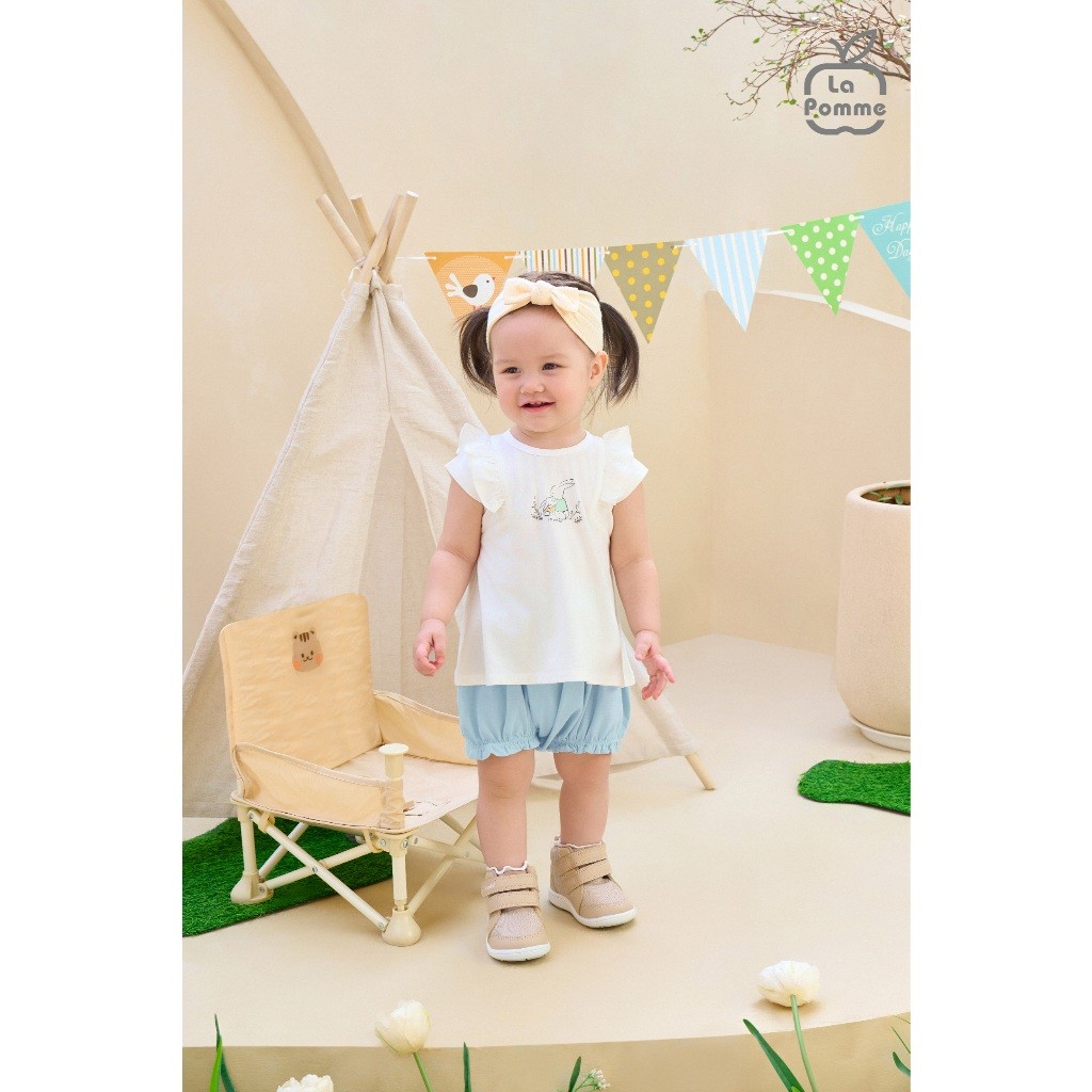 LaPom Bộ cộc tay La Pomme gia đình Thỏ con - Đồ sơ sinh cho bé - Đồ sơ sinh bé trai - Baby - Đồ sơ sinh bé gái