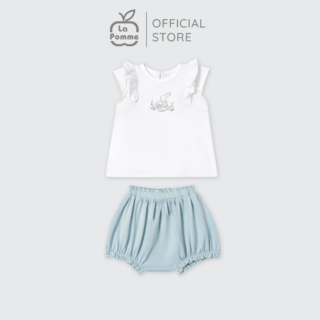 LaPom Bộ cộc tay La Pomme gia đình Thỏ con - Đồ sơ sinh cho bé - Đồ sơ sinh bé trai - Baby - Đồ sơ sinh bé gái