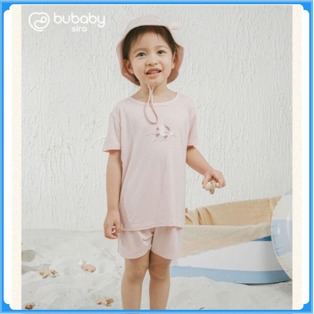 (6M-5Y) Bộ ngắn tay cổ tròn Bubaby Siro - BSR130406 | Quần áo BU Baby chính hãng