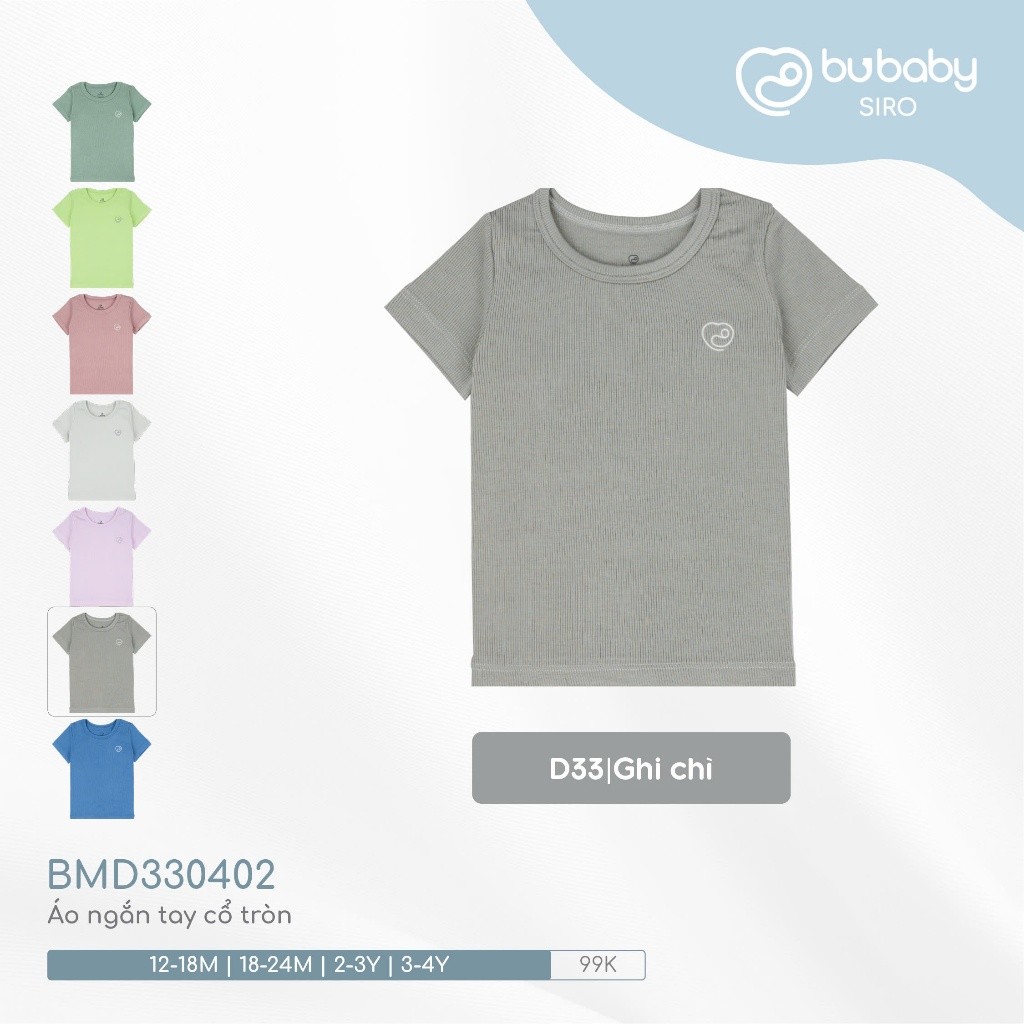 (12M-4Y) Áo ngắn tay cổ tròn BU Baby cute cho bé yêu - BMD330402