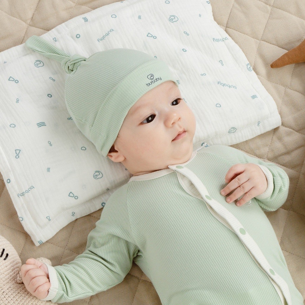 Mũ Sơ Sinh cho bé nút thắt, chất liệu Siro Cotton BuBaby ASR192401 | Phụ kiện BuBaby chính hãng
