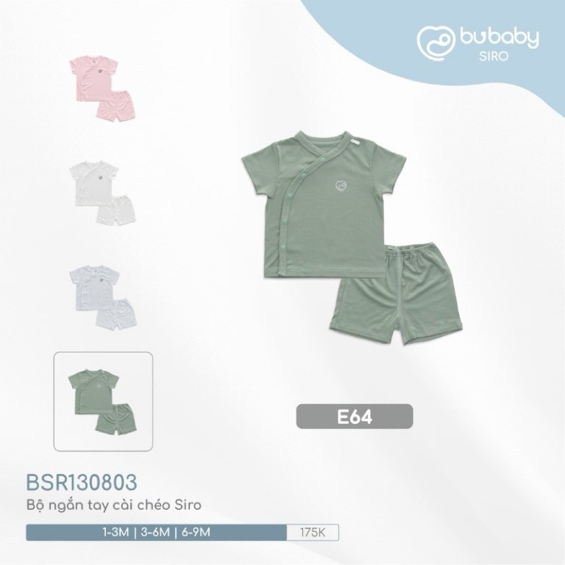 (0-12M) Bộ ngắn tay Bu Bubaby Sơ sinh - Bu baby sơ sinh - Bu baby bé trai - Bu baby bé gái - Bubaby chính hãng