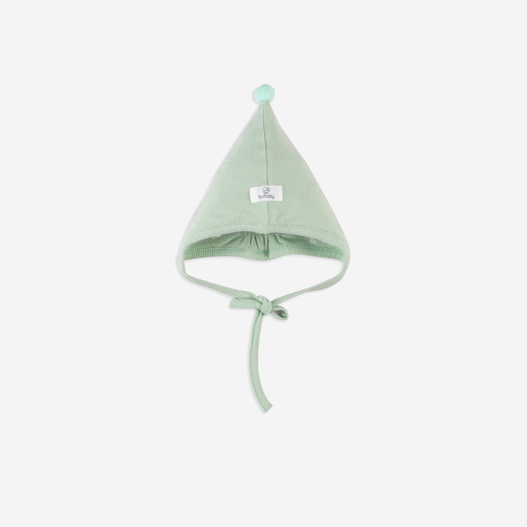 Mũ Sơ Sinh cho bé buộc dây Quả bông Bonnet, chất liệu Siro Cotton BuBaby ASR1943QB| Phụ kiện BuBaby chính hãng