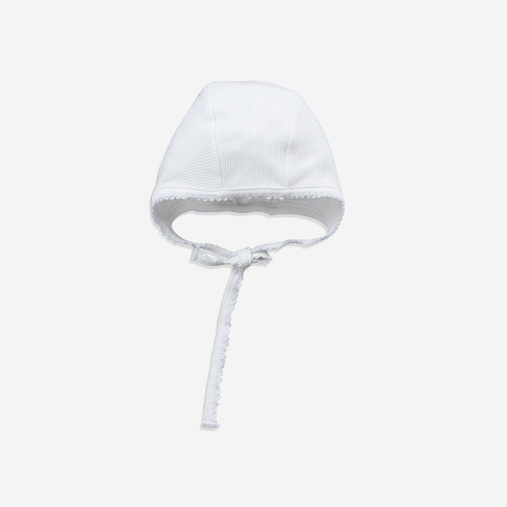 Mũ Sơ Sinh cho bé buộc dây Siro Bonnet, chất liệu Siro Cotton BuBaby ASR194300 | Phụ kiện BuBaby chính hãng