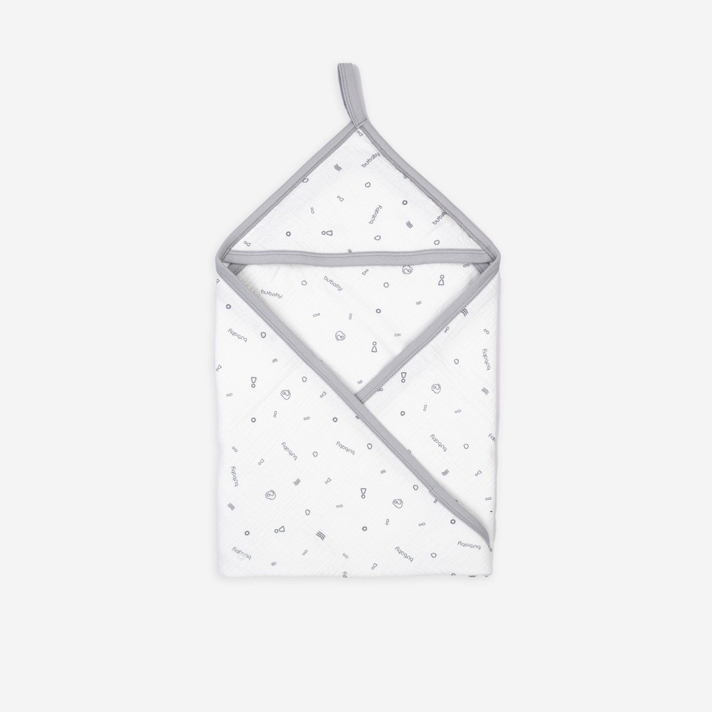 Chăn Ủ cho bé chất liệu sợi Muslin mềm mại, thiết kế có mũ ấm áp AMU081700 - BU Baby chăn ủ