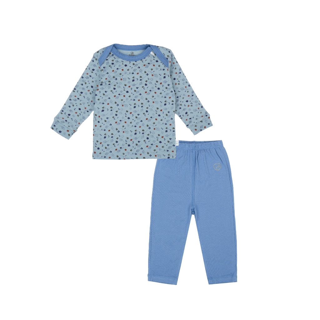 Bộ dài tay cổ chồm Leafly - Pure Cotton BCT110501 | Quần áo BuBaby chính hãng