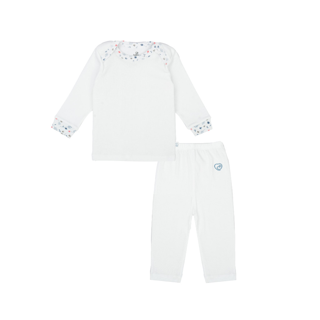 Bộ dài tay cổ chồm Leafly - Pure Cotton BCT110501 | Quần áo BuBaby chính hãng