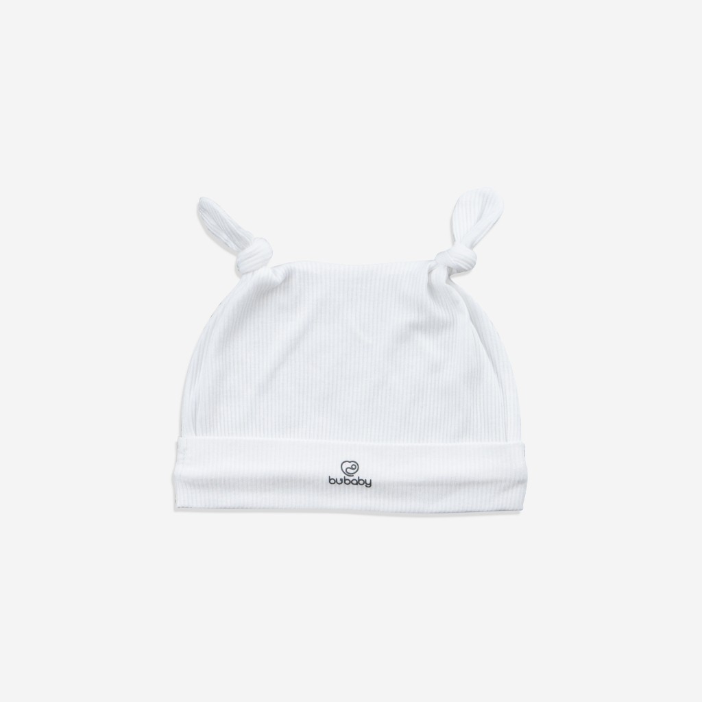 Mũ Sơ Sinh cho bé trơn tai thỏ, chất liệu Siro Cotton BuBaby ASR190001 | Phụ kiện BuBaby chính hãng