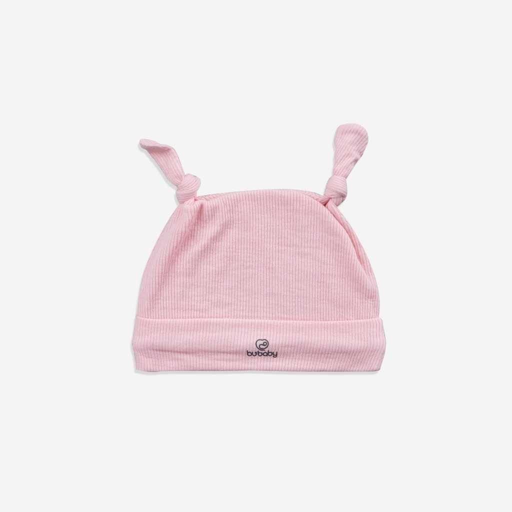 Mũ Sơ Sinh cho bé trơn tai thỏ, chất liệu Siro Cotton BuBaby ASR190001 | Phụ kiện BuBaby chính hãng
