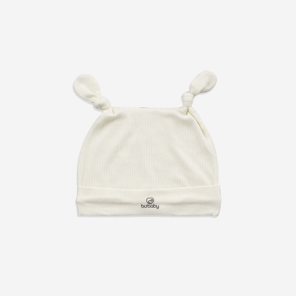 Mũ Sơ Sinh cho bé trơn tai thỏ, chất liệu Siro Cotton BuBaby ASR190001 | Phụ kiện BuBaby chính hãng