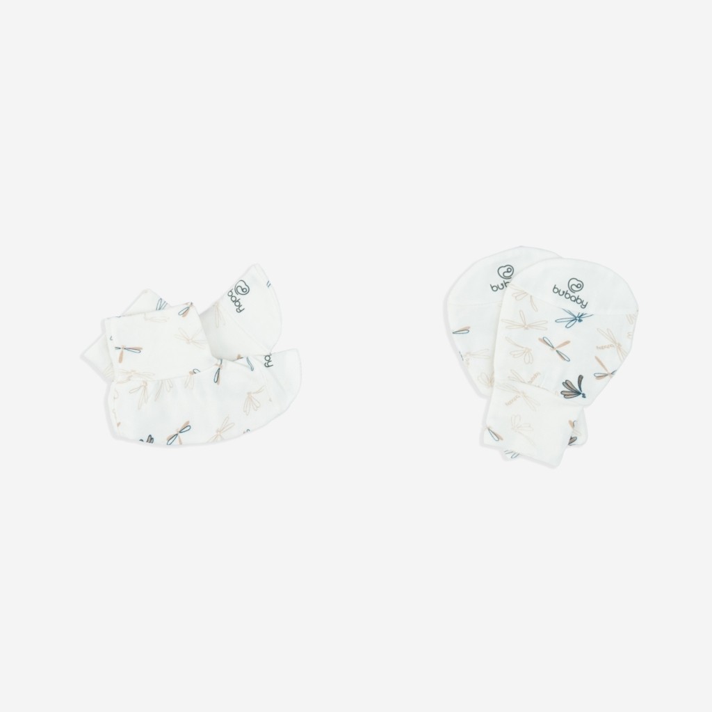 Bộ bao chân, bao tay Dona cho bé sơ sinh- ABB4000DN Bambus - Bu baby sơ sinh - Mũ bubaby - Bao tay Bubaby