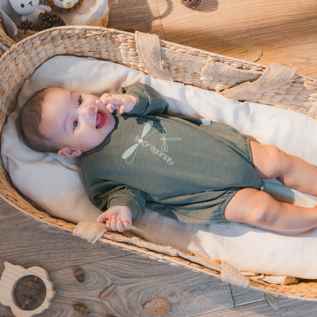 (1M-12M) Bộ đồ liên thân dài tay cài vai BCT210101 Pure Cotton Dona cho bé sơ sinh  - | Quần áo BU Baby