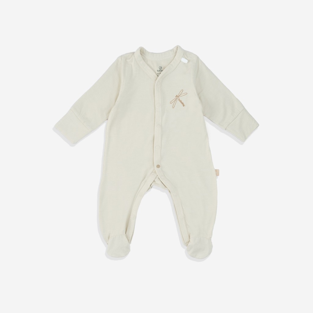 (NB-3M) Bodysuit dài tay liền tất sợi tre BBB2102LT Dona - Bambus - Quần áo BU Baby - Bubaby sơ sinh